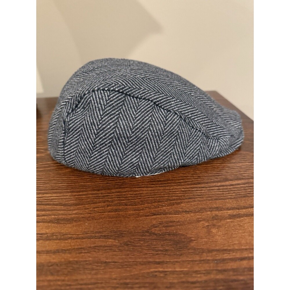 Boston Scally Co XL Flat Cap Grey Herringbone Peaky Blinders Newsboy Driver Hat - Picture 4 of 7